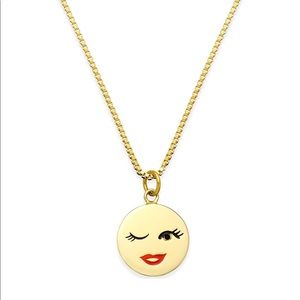 Kate Spade Wink Emoji Necklace